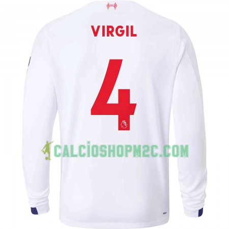 Liverpool Virgil van Dijk 4 Maglia Trasferta 2019/2020 Manica Lunga
